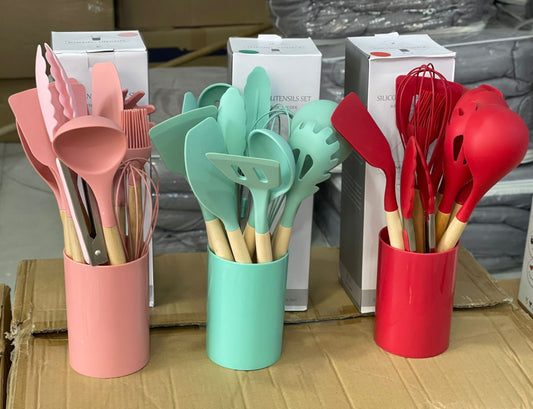 Ménager silicone 12 pièces اللون مدموج